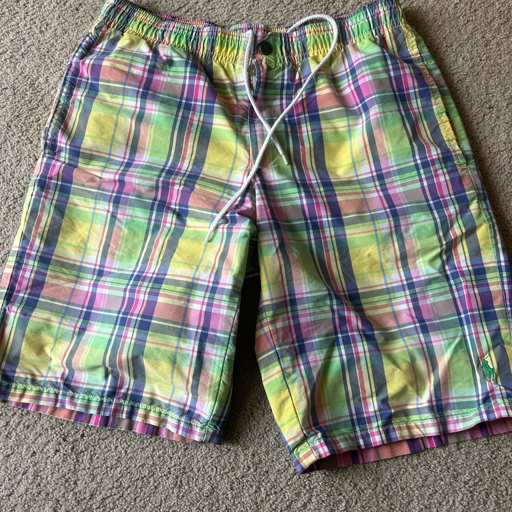 Polo by Ralph Lauren size M plaid swimsuit Men’s